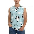 thumbnail image 1 of Fotbe Men's Cute Panda Bear Print Men's Sleeveless Muscle Tank Tops Casual T-Shirts for Gym Workout Beach-Small, 1 of 8
