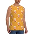 thumbnail image 1 of Fotbe Men's Cute Popcorn Print Men's Sleeveless Muscle Tank Tops Casual T-Shirts for Gym Workout Beach-X-Large, 1 of 1