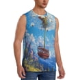 thumbnail image 1 of Fotbe Men's Dandelion Hot Air Balloon Print Men's Sleeveless Muscle Tank Tops Casual T-Shirts for Gym Workout Beach-XX-Large, 1 of 8