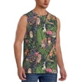 thumbnail image 1 of Fotbe Men's Forest Animals And Plants Print Men's Sleeveless Muscle Tank Tops Casual T-Shirts for Gym Workout Beach-XX-Large, 1 of 8