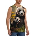 thumbnail image 1 of Fotbe Men's Forest Panda Print Men's Sleeveless Muscle Tank Tops Casual T-Shirts for Gym Workout Beach-Large, 1 of 8