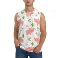 thumbnail image 1 of Fotbe Men's Funny Little Pigs Print Men's Sleeveless Muscle Tank Tops Casual T-Shirts for Gym Workout Beach-Large, 1 of 8