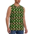 thumbnail image 1 of Fotbe Men's Gnomes In Caps Print Men's Sleeveless Muscle Tank Tops Casual T-Shirts for Gym Workout Beach-Large, 1 of 8
