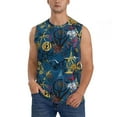 thumbnail image 1 of Fotbe Men's Halloween Elements Print Men's Sleeveless Muscle Tank Tops Casual T-Shirts for Gym Workout Beach-XX-Large, 1 of 8
