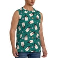 thumbnail image 1 of Fotbe Men's Halloween Ghosts Print Men's Sleeveless Muscle Tank Tops Casual T-Shirts for Gym Workout Beach-Medium, 1 of 8