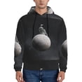 thumbnail image 1 of Fotbe Men's Hoodie with Astronaut Sitting On Mercury Planet Pattern - Kangaroo Pocket Pullover Hooded Sweatshirt, Perfect for Daily Wear, Travel, and Home-4X-Large, 1 of 7