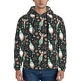 thumbnail image 1 of Fotbe Men's Hoodie with Christmas cute deer old man Pattern - Kangaroo Pocket Pullover Hooded Sweatshirt, Perfect for Daily Wear, Travel, and Home-Small, 1 of 7