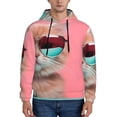 thumbnail image 1 of Fotbe Men's Hoodie with Cool Cat Pink Sunglasses Pattern - Kangaroo Pocket Pullover Hooded Sweatshirt, Perfect for Daily Wear, Travel, and Home-XX-Large, 1 of 7