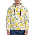 thumbnail image 1 of Fotbe Men's Hoodie with Flowers and Butterflies Pattern - Kangaroo Pocket Pullover Hooded Sweatshirt, Perfect for Daily Wear, Travel, and Home-X-Large, 1 of 7