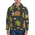 thumbnail image 1 of Fotbe Men's Hoodie with Funny Sloths In The Forest Pattern - Kangaroo Pocket Pullover Hooded Sweatshirt, Perfect for Daily Wear, Travel, and Home-Large, 1 of 7