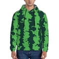 thumbnail image 1 of Fotbe Men's Hoodie with Green Stripes Of Watermelon Pattern - Kangaroo Pocket Pullover Hooded Sweatshirt, Perfect for Daily Wear, Travel, and Home-XX-Large, 1 of 7