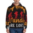 thumbnail image 1 of Fotbe Men's Hoodie with Not All Who Wander Are Lost Hiking Pattern - Kangaroo Pocket Pullover Hooded Sweatshirt, Perfect for Daily Wear, Travel, and Home-Large, 1 of 7