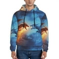 thumbnail image 1 of Fotbe Men's Hoodie with Red And Blue Fire Dragon A Pattern - Kangaroo Pocket Pullover Hooded Sweatshirt, Perfect for Daily Wear, Travel, and Home-3X-Large, 1 of 7