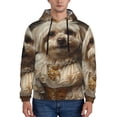 thumbnail image 1 of Fotbe Men's Hoodie with Regal Dog In Royal Attire Pattern - Kangaroo Pocket Pullover Hooded Sweatshirt, Perfect for Daily Wear, Travel, and Home-Small, 1 of 7