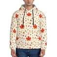 thumbnail image 1 of Fotbe Men's Hoodie with A Simple Autumn Pattern - Kangaroo Pocket Pullover Hooded Sweatshirt, Perfect for Daily Wear, Travel, and Home-Small, 1 of 7