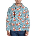 thumbnail image 1 of Fotbe Men's Hoodie with Abstract leaves fox Pattern - Kangaroo Pocket Pullover Hooded Sweatshirt, Perfect for Daily Wear, Travel, and Home-XX-Large, 1 of 7
