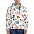 thumbnail image 1 of Fotbe Men's Hoodie with Cartoon Animals Pattern - Kangaroo Pocket Pullover Hooded Sweatshirt, Perfect for Daily Wear, Travel, and Home-X-Large, 1 of 7