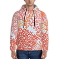 thumbnail image 1 of Fotbe Men's Hoodie with Corals Pattern - Kangaroo Pocket Pullover Hooded Sweatshirt, Perfect for Daily Wear, Travel, and Home-Large, 1 of 7