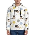 thumbnail image 1 of Fotbe Men's Hoodie with Cute Cat Pattern - Kangaroo Pocket Pullover Hooded Sweatshirt, Perfect for Daily Wear, Travel, and Home-Large, 1 of 7