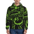 thumbnail image 1 of Fotbe Men's Hoodie with DINOSAUR IN SPACE Pattern - Kangaroo Pocket Pullover Hooded Sweatshirt, Perfect for Daily Wear, Travel, and Home-Small, 1 of 7