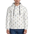 thumbnail image 1 of Fotbe Men's Hoodie with Dancing Dogs Pattern - Kangaroo Pocket Pullover Hooded Sweatshirt, Perfect for Daily Wear, Travel, and Home-Small, 1 of 7
