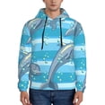 thumbnail image 1 of Fotbe Men's Hoodie with Dolphin Pattern - Kangaroo Pocket Pullover Hooded Sweatshirt, Perfect for Daily Wear, Travel, and Home-Medium, 1 of 7