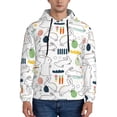 thumbnail image 1 of Fotbe Men's Hoodie with Easter Rabbit Pattern - Kangaroo Pocket Pullover Hooded Sweatshirt, Perfect for Daily Wear, Travel, and Home-X-Large, 1 of 7