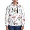 thumbnail image 1 of Fotbe Men's Hoodie with Funny Chicken Pattern - Kangaroo Pocket Pullover Hooded Sweatshirt, Perfect for Daily Wear, Travel, and Home-Large, 1 of 7
