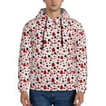 thumbnail image 1 of Fotbe Men's Hoodie with Ladybugs 2 Pattern - Kangaroo Pocket Pullover Hooded Sweatshirt, Perfect for Daily Wear, Travel, and Home-Small, 1 of 7