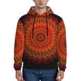 thumbnail image 1 of Fotbe Men's Hoodie with Mandala Pattern - Kangaroo Pocket Pullover Hooded Sweatshirt, Perfect for Daily Wear, Travel, and Home-X-Large, 1 of 7