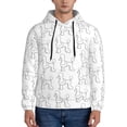 thumbnail image 1 of Fotbe Men's Hoodie with Poodle Dog Pattern - Kangaroo Pocket Pullover Hooded Sweatshirt, Perfect for Daily Wear, Travel, and Home-Small, 1 of 7
