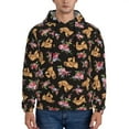 thumbnail image 1 of Fotbe Men's Hoodie with Rose Flower Bear Pattern - Kangaroo Pocket Pullover Hooded Sweatshirt, Perfect for Daily Wear, Travel, and Home-4X-Large, 1 of 7