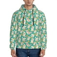 thumbnail image 1 of Fotbe Men's Hoodie with SHIBA WITH FLORAL Pattern - Kangaroo Pocket Pullover Hooded Sweatshirt, Perfect for Daily Wear, Travel, and Home-, 1 of 7