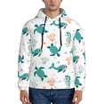 thumbnail image 1 of Fotbe Men's Hoodie with Turtles And Seahorses Pattern - Kangaroo Pocket Pullover Hooded Sweatshirt, Perfect for Daily Wear, Travel, and Home-4X-Large, 1 of 7
