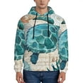 thumbnail image 1 of Fotbe Men's Hoodie with Watercolor Sea Turtle Pattern - Kangaroo Pocket Pullover Hooded Sweatshirt, Perfect for Daily Wear, Travel, and Home-Small, 1 of 7