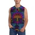 thumbnail image 1 of Fotbe Men's Indian Mandalas Dragonfly Print Men's Sleeveless Muscle Tank Tops Casual T-Shirts for Gym Workout Beach-XX-Large, 1 of 8