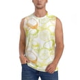 thumbnail image 1 of Fotbe Men's Lemon Potatoes Print Men's Sleeveless Muscle Tank Tops Casual T-Shirts for Gym Workout Beach-3X-Large, 1 of 8
