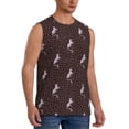 thumbnail image 1 of Fotbe Men's Leopard Print Print Men's Sleeveless Muscle Tank Tops Casual T-Shirts for Gym Workout Beach-3X-Large, 1 of 8
