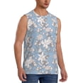 thumbnail image 1 of Fotbe Men's Lily Flower Print Men's Sleeveless Muscle Tank Tops Casual T-Shirts for Gym Workout Beach-XX-Large, 1 of 8