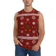 thumbnail image 1 of Fotbe Men's Merry Christmas Print Men's Sleeveless Muscle Tank Tops Casual T-Shirts for Gym Workout Beach-Small, 1 of 8