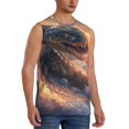 thumbnail image 1 of Fotbe Men's Mythical Serpent Mountain Sunrise Print Men's Sleeveless Muscle Tank Tops Casual T-Shirts for Gym Workout Beach-Small, 1 of 8