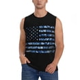 thumbnail image 1 of Fotbe Men's Navy Camouflage American Flag Print Men's Sleeveless Muscle Tank Tops Casual T-Shirts for Gym Workout Beach-X-Large, 1 of 8