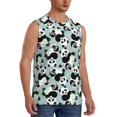 thumbnail image 1 of Fotbe Men's Panda And Eucalyptus Print Men's Sleeveless Muscle Tank Tops Casual T-Shirts for Gym Workout Beach-X-Large, 1 of 8