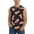 Fotbe Men's Popcorn Print Men's Sleeveless Muscle Tank Tops Casual T
