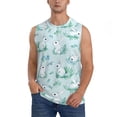 thumbnail image 1 of Fotbe Men's Rabbit And Dragonfly Print Men's Sleeveless Muscle Tank Tops Casual T-Shirts for Gym Workout Beach-3X-Large, 1 of 8