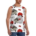 thumbnail image 1 of Fotbe Men's Rabbit And Hedgehog Print Men's Sleeveless Muscle Tank Tops Casual T-Shirts for Gym Workout Beach-Medium, 1 of 8