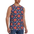 thumbnail image 1 of Fotbe Men's Sea Animals Print Men's Sleeveless Muscle Tank Tops Casual T-Shirts for Gym Workout Beach-Large, 1 of 8