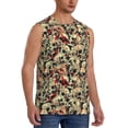 thumbnail image 1 of Fotbe Men's Skulls1 Print Men's Sleeveless Muscle Tank Tops Casual T-Shirts for Gym Workout Beach-XX-Large, 1 of 8