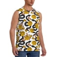 thumbnail image 1 of Fotbe Men's Snake And Rose Print Men's Sleeveless Muscle Tank Tops Casual T-Shirts for Gym Workout Beach-Small, 1 of 8