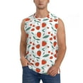thumbnail image 1 of Fotbe Men's Strawberries Print Men's Sleeveless Muscle Tank Tops Casual T-Shirts for Gym Workout Beach-X-Large, 1 of 8